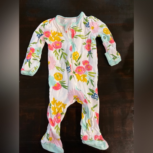 cloud island Other - Cloud Island White and Pink Footies One Piece with Easy Zip Closure